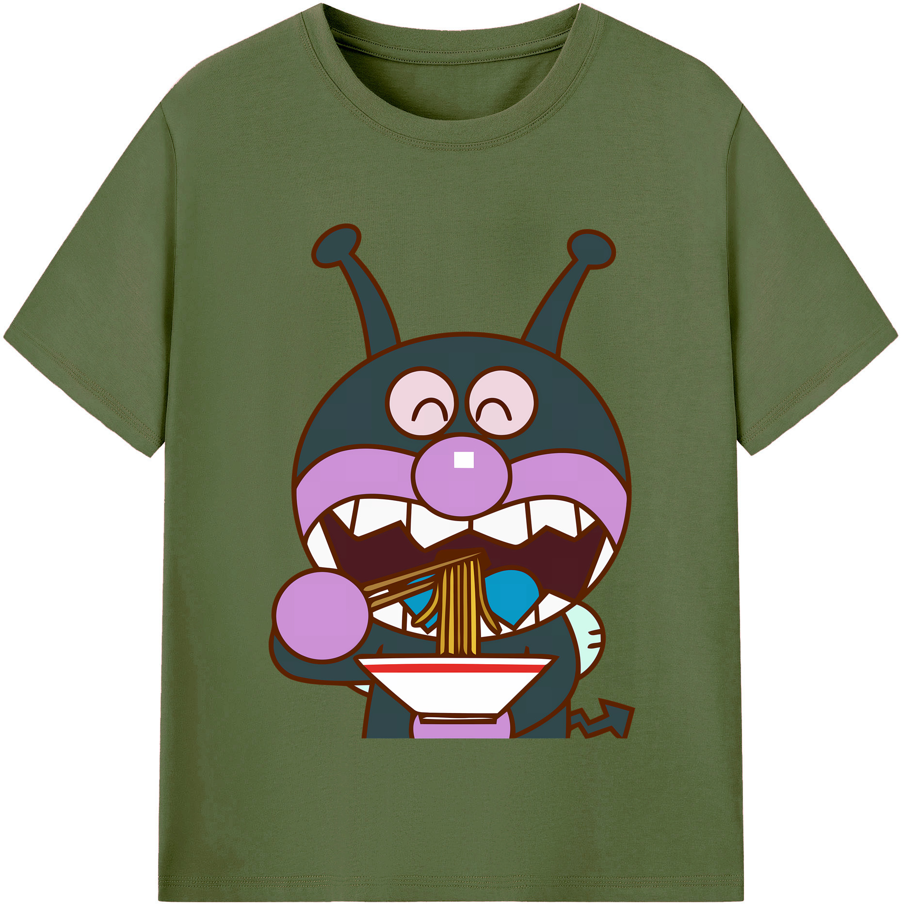 （画像用） アンパンマン Anpanman 綿100％半袖Tシャツ（フロントプリント）